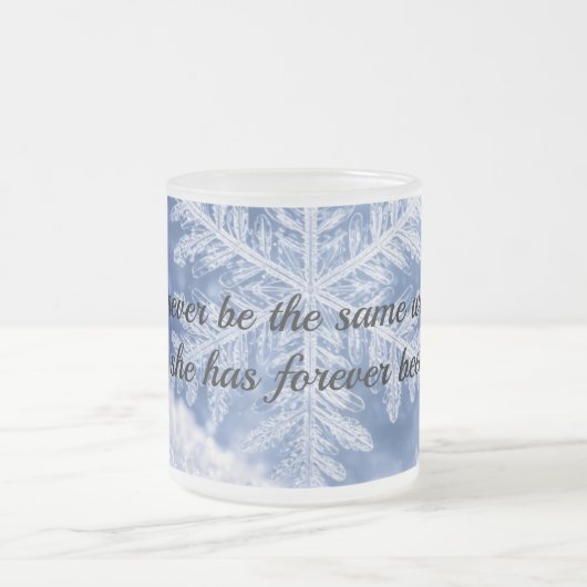 She will never be the same frosted glass coffee mu フロストグラスマグカップ (中央)
