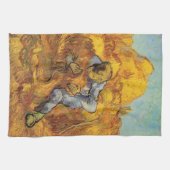 Sheaf Binder （Milletの後） by Vincent van ゴッホ キッチンタオル (横)