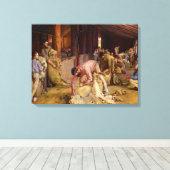 Shear the Rams, 1890 by Tom Roberts キャンバスプリント (インサイチュ (ウッドフロア))