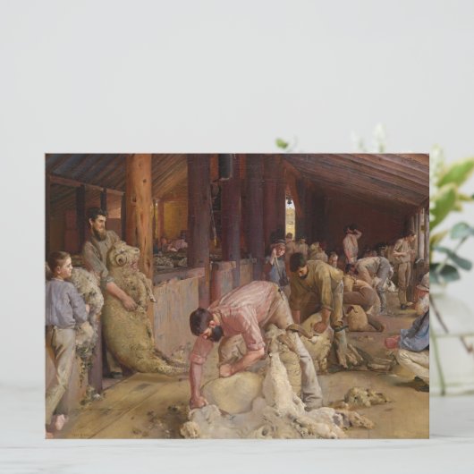 Shear the Rams (Australian Art) (Tom Roberts) カード (スタンド正面)