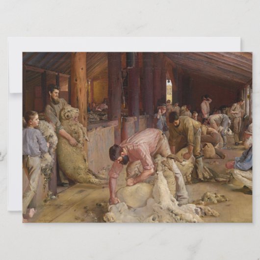 Shear the Rams (Australian Art) (Tom Roberts) カード (正面)