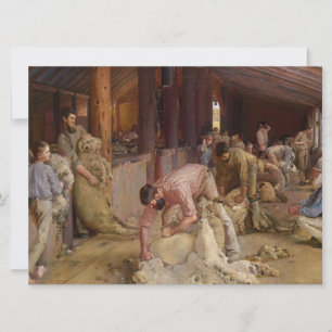 Shear the Rams (Australian Art) (Tom Roberts) カード