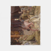 Shear the Rams (Australian Art) (Tom Roberts) フリースブランケット (正面)