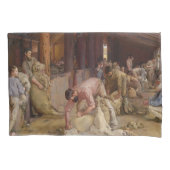 Shear the Rams (Australian Art) (Tom Roberts) 枕カバー (正面左)
