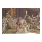 Shear the Rams (Australian Art) (Tom Roberts) 枕カバー (正面右)