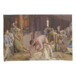 Shear the Rams (Australian Art) (Tom Roberts) 枕カバー