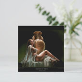 Shebaのクイーン付きフラットグリーティングカード(Linz) カード (スタンド正面)