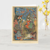 Sheba、16世紀のSolomonそして女王 カード (黄色い花)