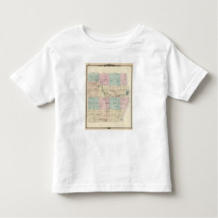 Sheboygan郡、ウィスコンシンの州の地図 トドラーTシャツ