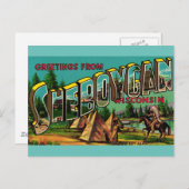 SHEBOYGAN WISCONSINからの挨拶 ポストカード (正面/裏面)