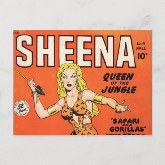 Sheena:ジャングルウーマン漫画本 ポストカード (正面)