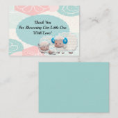 Sheepファミリの抽象芸術背景サンキューカード ノートカード (正面/裏面)