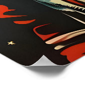 Sheep Astronaut Poster, Sheep Retro Print, Shee ポスター (角)