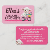 Sheep bicycle crochet knitting knitter handspun 名刺 (正面/裏面)