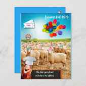 sheep birthday 招待状 (正面/裏面)