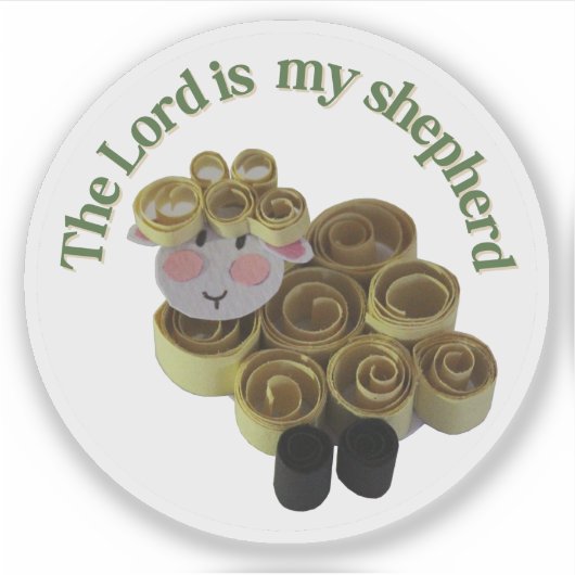 Sheep christian message シール (正面)
