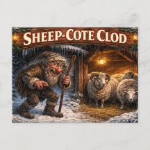 Sheep Cote Clod Icelandic Yule Lad Postcard