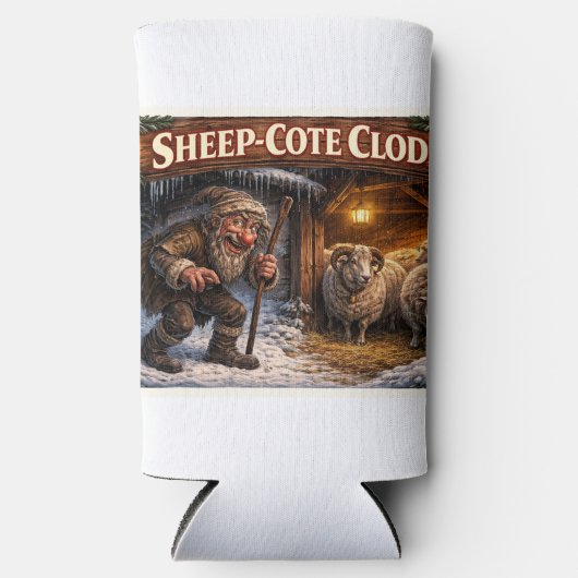 Sheep Cote Clod Icelandic Yule Lad Postcard スリム缶クーラー (正面)