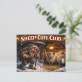Sheep Cote Clod Icelandic Yule Lad Postcard ポストカード (スタンド正面)