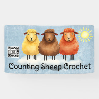 Sheep crochet knitting craft show booth display 横断幕