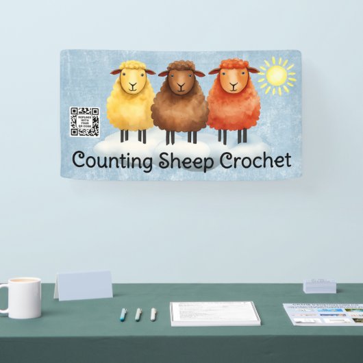Sheep crochet knitting craft show booth display 横断幕 (トレードショー)