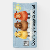 Sheep crochet knitting craft show booth display 横断幕 (縦)