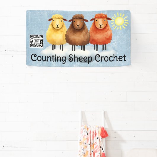 Sheep crochet knitting craft show booth display 横断幕 (インサイチュ)