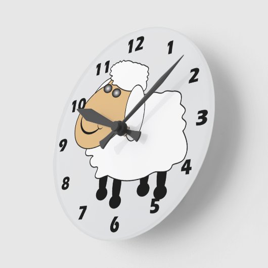 Sheep Design ラウンド壁時計 (傾斜)