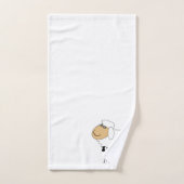 Sheep Design Monogrammed バスタオルセット (ハンドタオル)