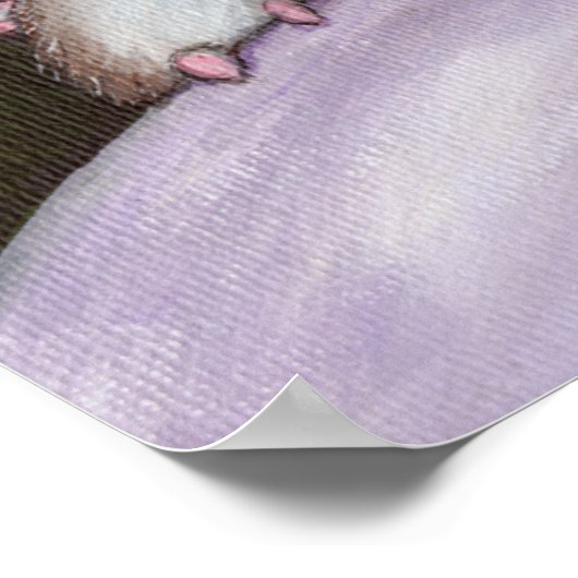 Sheep Dreams Fantasy Cat Art Print ポスター (角)