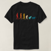 Sheep Evolution Farmer Farm Animal Retro Tシャツ (デザイン正面)