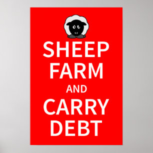 Sheep farm and carry debt ポスター