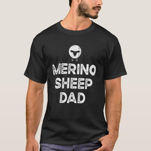 Sheep Farmer Dad Father - Breeder Merino Sheep_1 Tシャツ (正面)