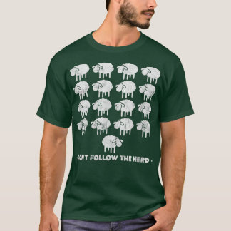 Sheep Farmer Don't Follow The Herd Farm Animal Dis Tシャツ