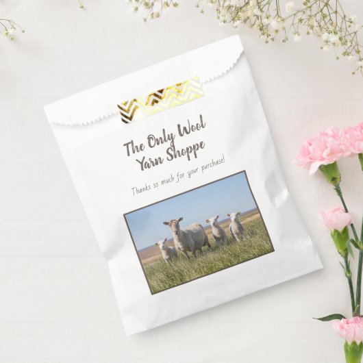 Sheep in Field写真テンプレートお客様ありがとうございます フェイバーバッグ (封をした状態)