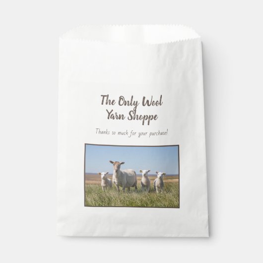 Sheep in Field写真テンプレートお客様ありがとうございます フェイバーバッグ (正面)