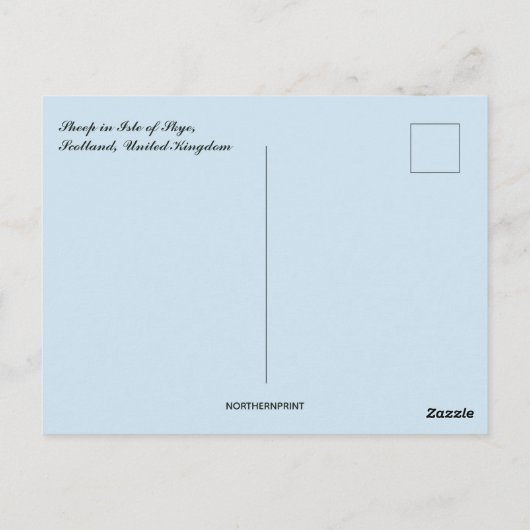 Sheep in  Isle of Skye Scotland  ポストカード (裏面)