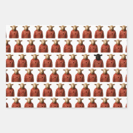 Sheep in Sheep Sweater, Mittens, Warm Wishes ラッピングペーパーシート