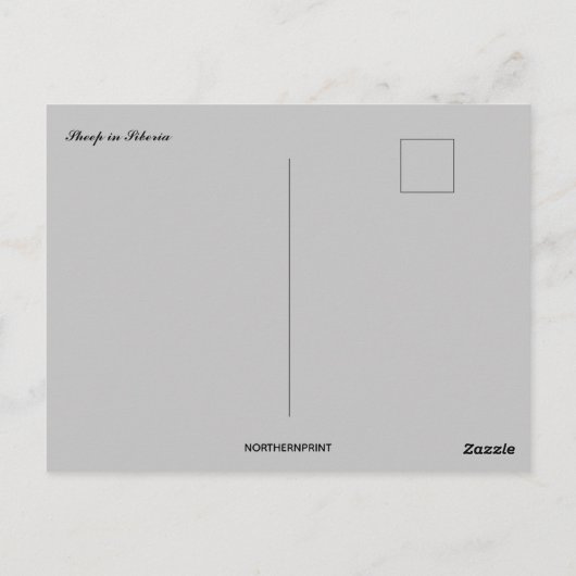 Sheep in Siberia on a Mountainside on a Cloudy Day ポストカード (裏面)