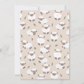 Sheep Lamb Cute Farm Party Animals 1st Birthday 招待状 (裏面)
