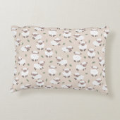 Sheep & Lamb Cute Gender Neutral Baby Nursery アクセントクッション (裏面)