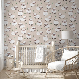 Sheep & Lamb Cute Gender Neutral Baby Nursery 壁紙