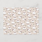 Sheep & Lamb Cute Hand Drawn Farm Animals ポストカード (正面)