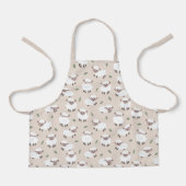 Sheep & Lamb Cute Hand Drawn Farm Animals Kids エプロン (正面)