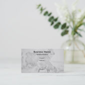Sheep Lamb Pencil Drawing Business Cards 名刺 (スタンド正面)