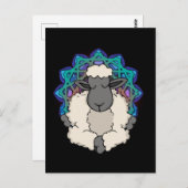 Sheep Lover Meditating Gift Women Yoga Meditation ポストカード (正面/裏面)