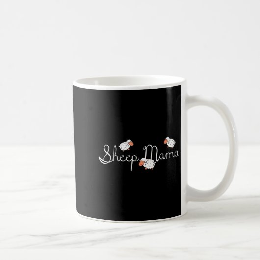 Sheep Mama Animal Mothers Day Gift コーヒーマグカップ (右)