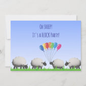 Sheep Party Invite – Oh Sheep It’s a Flock Party 招待状 (正面)