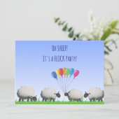 Sheep Party Invite – Oh Sheep It’s a Flock Party 招待状 (スタンド正面)