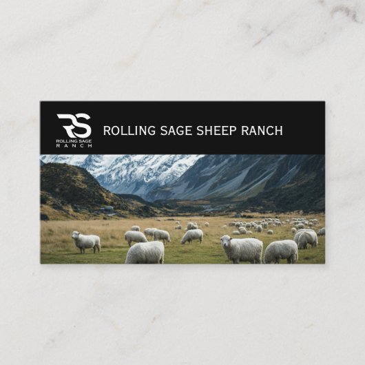 Sheep Ranching – Livestock, Wool Production 名刺 (正面)